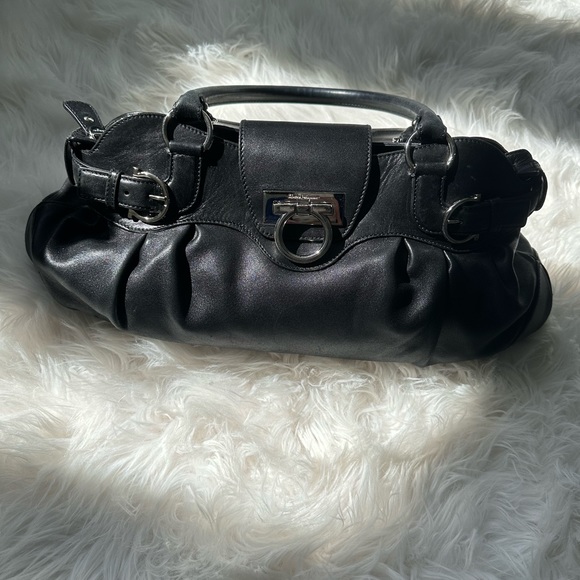 Black Leather Ferragamo Handbag - Picture 2 of 15